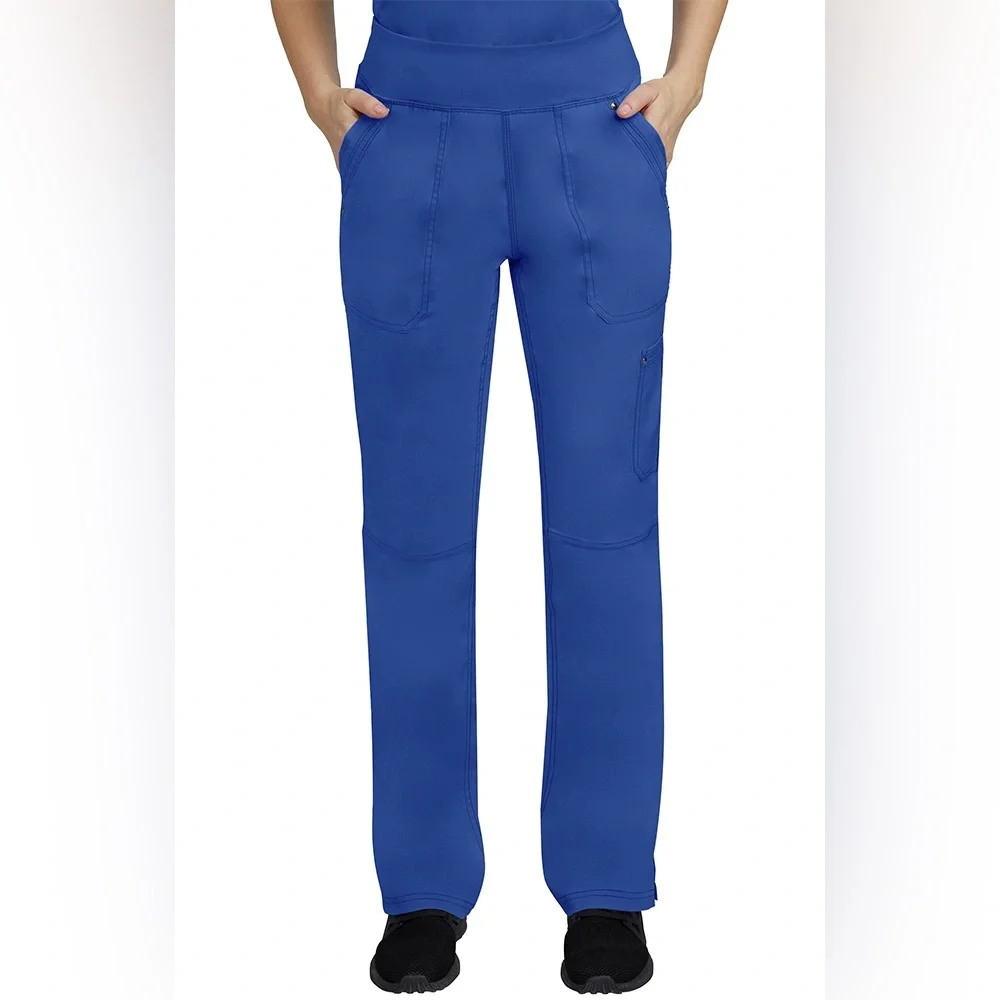 Purple Label Women's Tori Yoga Waistband Scrub Pant | Galaxy Blue - Picture 4 of 6